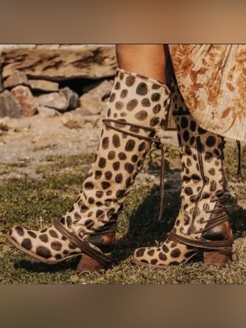 Freebird Coal Boot in Leopard